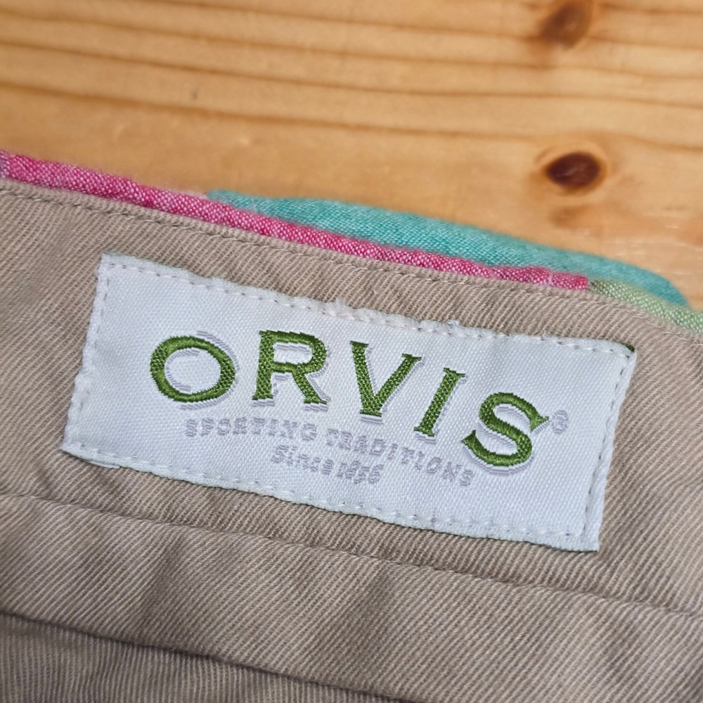 Orvis Patchwork Pants Mens 34 Multi Color Cotton Straight Leg Preppy Coastal - Picture 5 of 11